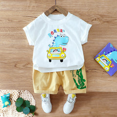 AO0111-09 طقم قطعتين ( بلوزة قطنية + شورت كتان ناعم)