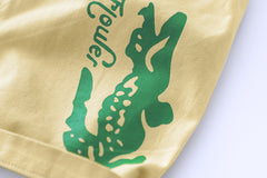 AO0111-09 طقم قطعتين ( بلوزة قطنية + شورت كتان ناعم)