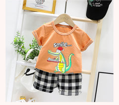 AO0111-11 طقم قطعتين ( بلوزة + شورت)