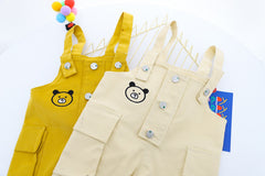 AO0111-45 طقم أفرهول (بلوزة مخططة + أفرهول كتان ناعم )