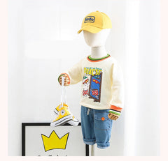 AO0111-04 طقم جينز قطعتين ( بلوزة قطنية + بنطلون جينز )