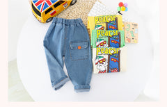 AO0111-04 طقم جينز قطعتين ( بلوزة قطنية + بنطلون جينز )