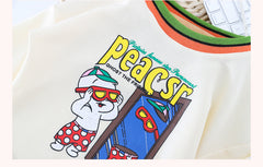 AO0111-04 طقم جينز قطعتين ( بلوزة قطنية + بنطلون جينز )