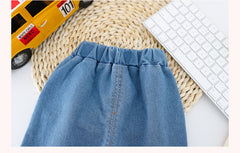 AO0111-04 طقم جينز قطعتين ( بلوزة قطنية + بنطلون جينز )