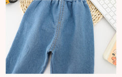 AO0111-04 طقم جينز قطعتين ( بلوزة قطنية + بنطلون جينز )