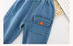 AO0111-04 طقم جينز قطعتين ( بلوزة قطنية + بنطلون جينز )