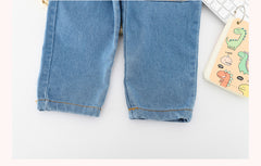 AO0111-04 طقم جينز قطعتين ( بلوزة قطنية + بنطلون جينز )