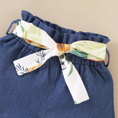 AO0304-73 طقم بناتي قطعتين ( بلوزة + شورت)