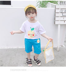 AO0304-85 طقم سبورت بناتي قطعتين ( بلوزة + بنطلون )