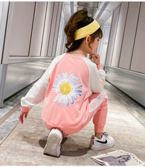 AO0505-01 بدلة رياضة قطنية دافئة عالية الجودة تتكون من قطعتين ( سترة+ بنطلون)