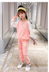 AO0505-01 بدلة رياضة قطنية دافئة عالية الجودة تتكون من قطعتين ( سترة+ بنطلون)