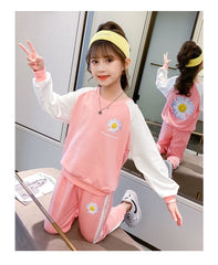 AO0505-01 بدلة رياضة قطنية دافئة عالية الجودة تتكون من قطعتين ( سترة+ بنطلون)