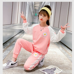 AO0505-01 بدلة رياضة قطنية دافئة عالية الجودة تتكون من قطعتين ( سترة+ بنطلون)