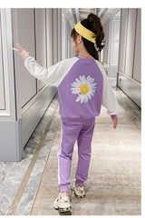 AO0505-01 بدلة رياضة قطنية دافئة عالية الجودة تتكون من قطعتين ( سترة+ بنطلون)