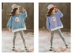 AO0505-07 بدلة رياضة قطنية عالية الجودة قطعتين ( بلوزة + بنطلون فيزون) ربيعية خريفية