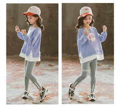 AO0505-07 بدلة رياضة قطنية عالية الجودة قطعتين ( بلوزة + بنطلون فيزون) ربيعية خريفية