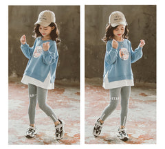 AO0505-07 بدلة رياضة قطنية عالية الجودة قطعتين ( بلوزة + بنطلون فيزون) ربيعية خريفية