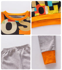 AO0505-12 بدلة رياضة قطنية ( سترة + بنطلون) دافئة للربيع والخريف