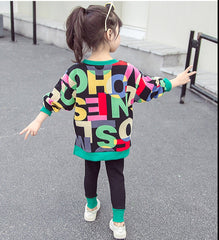 AO0505-12 بدلة رياضة قطنية ( سترة + بنطلون) دافئة للربيع والخريف