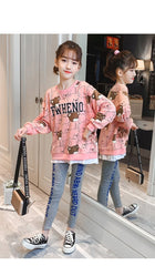 AO0505-23 بدلة قطنية ( بلوزة + بنطلون فيزون) ربيعية خريفية عالية الجودة