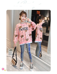 AO0505-23 بدلة قطنية ( بلوزة + بنطلون فيزون) ربيعية خريفية عالية الجودة