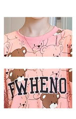 AO0505-23 بدلة قطنية ( بلوزة + بنطلون فيزون) ربيعية خريفية عالية الجودة