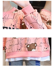 AO0505-23 بدلة قطنية ( بلوزة + بنطلون فيزون) ربيعية خريفية عالية الجودة