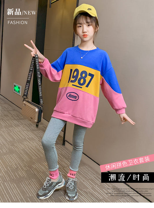 AO0505-29 بدلة رياضية سبورت بناتي قطنية ( بلوزة فلو + فيزون ) جودة عالية