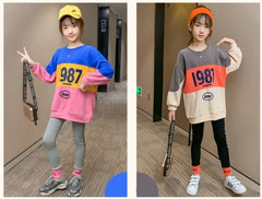 AO0505-29 بدلة رياضية سبورت بناتي قطنية ( بلوزة فلو + فيزون ) جودة عالية