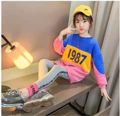 AO0505-29 بدلة رياضية سبورت بناتي قطنية ( بلوزة فلو + فيزون ) جودة عالية