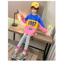 AO0505-29 بدلة رياضية سبورت بناتي قطنية ( بلوزة فلو + فيزون ) جودة عالية