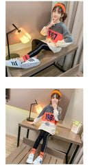 AO0505-29 بدلة رياضية سبورت بناتي قطنية ( بلوزة فلو + فيزون ) جودة عالية