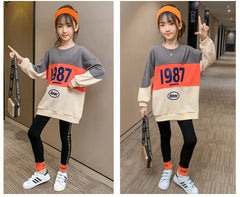 AO0505-29 بدلة رياضية سبورت بناتي قطنية ( بلوزة فلو + فيزون ) جودة عالية