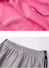 AO0505-29 بدلة رياضية سبورت بناتي قطنية ( بلوزة فلو + فيزون ) جودة عالية