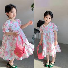 AO0507-34 فستان صيفي بارد ومورد بتصميم عصري جذاب