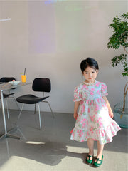 AO0507-34 فستان صيفي بارد ومورد بتصميم عصري جذاب