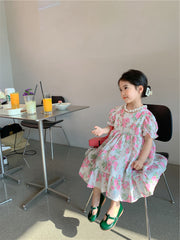 AO0507-34 فستان صيفي بارد ومورد بتصميم عصري جذاب