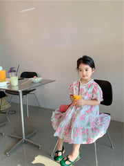 AO0507-34 فستان صيفي بارد ومورد بتصميم عصري جذاب