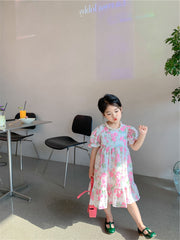 AO0507-34 فستان صيفي بارد ومورد بتصميم عصري جذاب