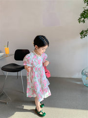 AO0507-34 فستان صيفي بارد ومورد بتصميم عصري جذاب