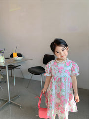 AO0507-34 فستان صيفي بارد ومورد بتصميم عصري جذاب