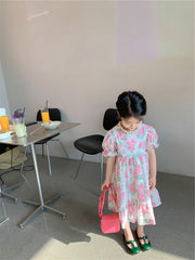 AO0507-34 فستان صيفي بارد ومورد بتصميم عصري جذاب