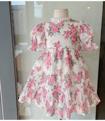 AO0507-34 فستان صيفي بارد ومورد بتصميم عصري جذاب