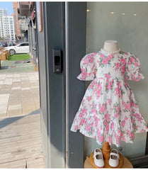 AO0507-34 فستان صيفي بارد ومورد بتصميم عصري جذاب