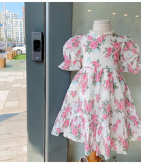 AO0507-34 فستان صيفي بارد ومورد بتصميم عصري جذاب