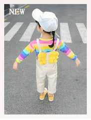 AO0507-36 طقم أفرهول بجي قطعتين ( بلوزة قطنية دافئة + أفرهول كتان)