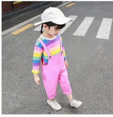 AO0507-36 طقم أفرهول بجي قطعتين ( بلوزة قطنية دافئة + أفرهول كتان)