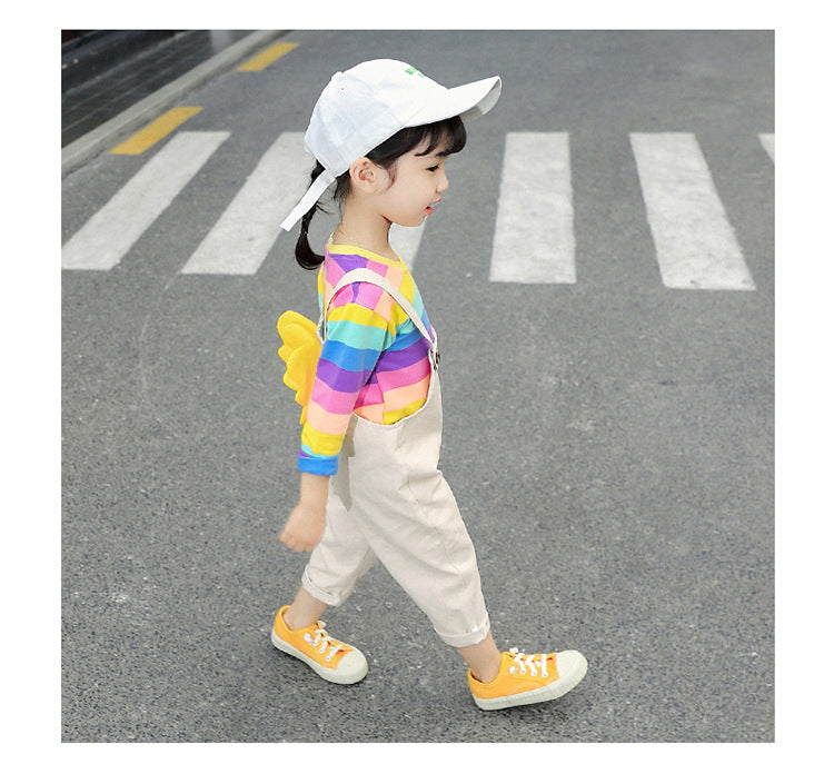 AO0507-36 طقم أفرهول بجي قطعتين ( بلوزة قطنية دافئة + أفرهول كتان)