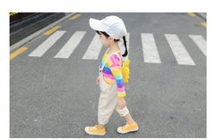 AO0507-36 طقم أفرهول بجي قطعتين ( بلوزة قطنية دافئة + أفرهول كتان)