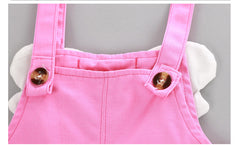 AO0507-36 طقم أفرهول بجي قطعتين ( بلوزة قطنية دافئة + أفرهول كتان)